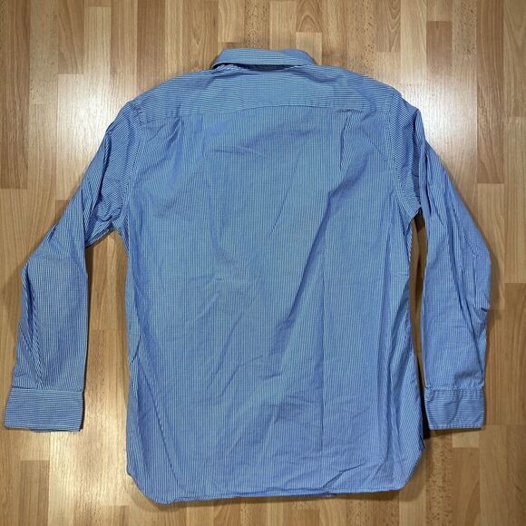 J. Crew Haberdashery 80s 2-Ply Blue Check Dress Shirt (Men’s L, 16-16.5) • EUC - Picture 6 of 6